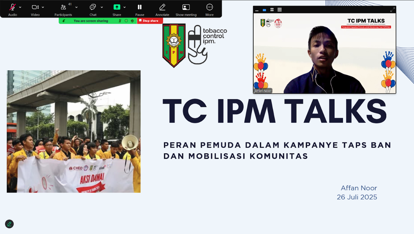TC IPM Talks Suara Pemuda Menggema untuk Total TAPS Ban di Hari Anak Nasional 2025